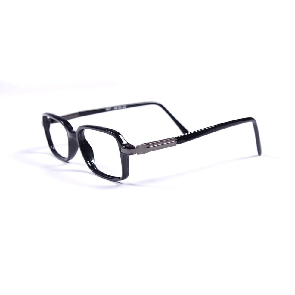 Black rectangle glasses