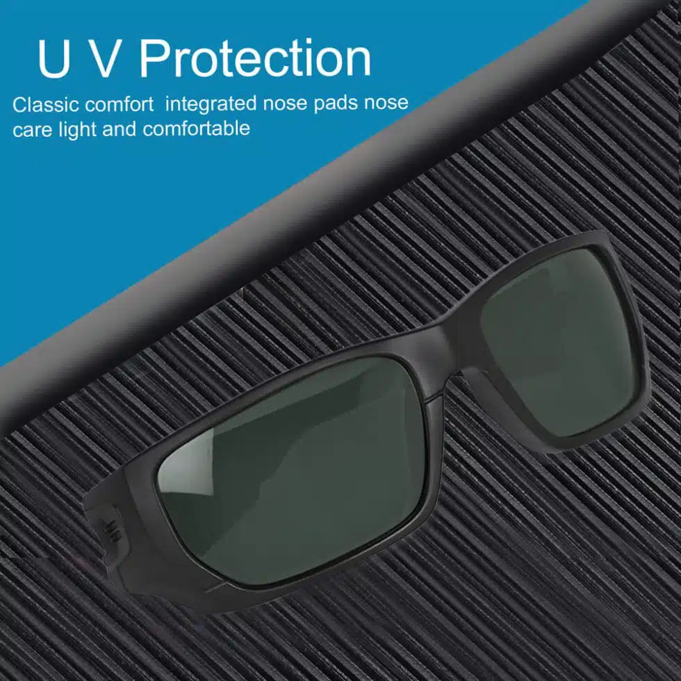 Polarized Matte Black Green Sunglasses. - Image 7