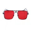 Red Shades Square Sunglasses