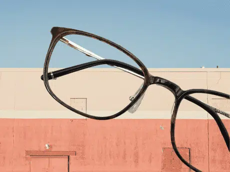 retro square eyeglasses