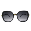 Transparent Black Hexagonal Sunglasses Kids