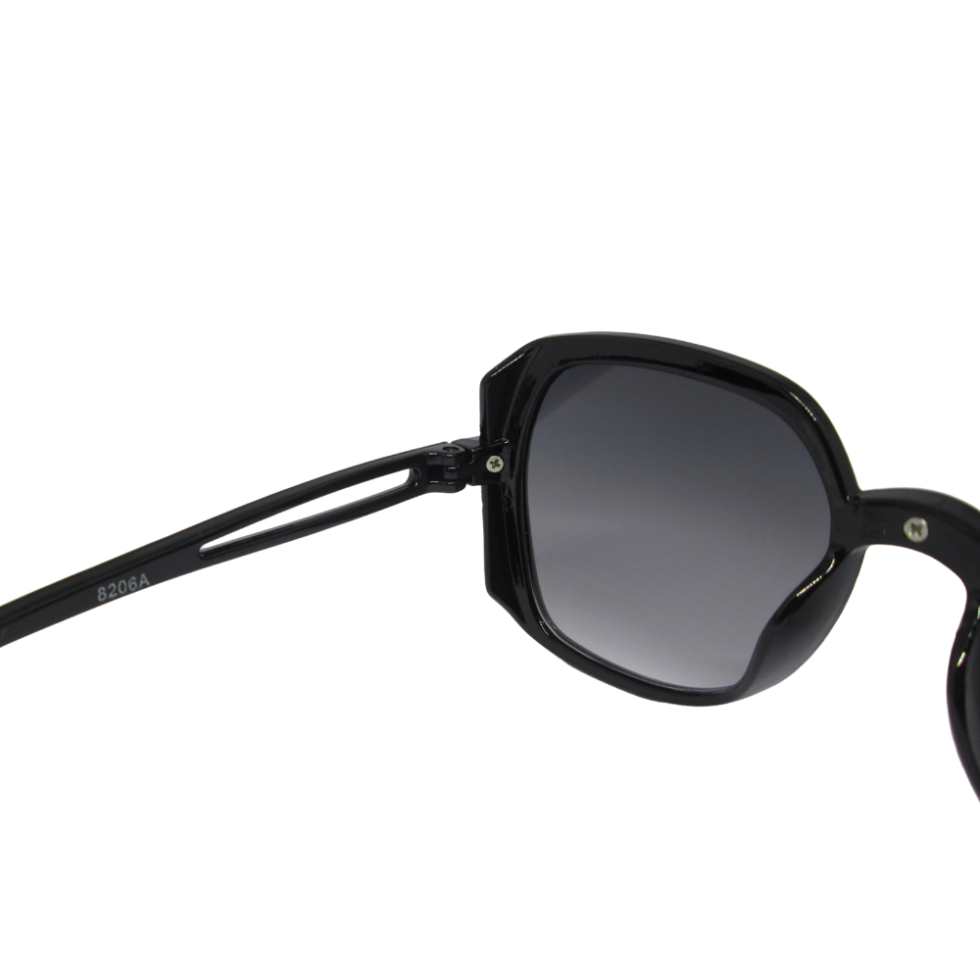 Transparent Black Hexagonal Sunglasses Kids - Image 4